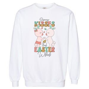 Bunny Kisses And Easter Wishes Garment-Dyed Sweatshirt