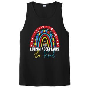 Be Kind Acceptance Rainbow Autism Awareness Month Funny Gift PosiCharge Competitor Tank