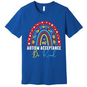 Be Kind Acceptance Rainbow Autism Awareness Month Funny Gift Premium T-Shirt