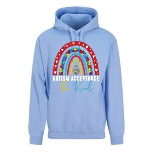 Be Kind Acceptance Rainbow Autism Awareness Month Funny Gift Unisex Surf Hoodie