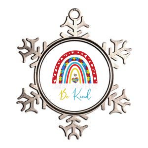 Be Kind Acceptance Rainbow Autism Awareness Month Funny Gift Metallic Star Ornament