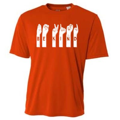 Be Kind American Sign Language Gift Cooling Performance Crew T-Shirt