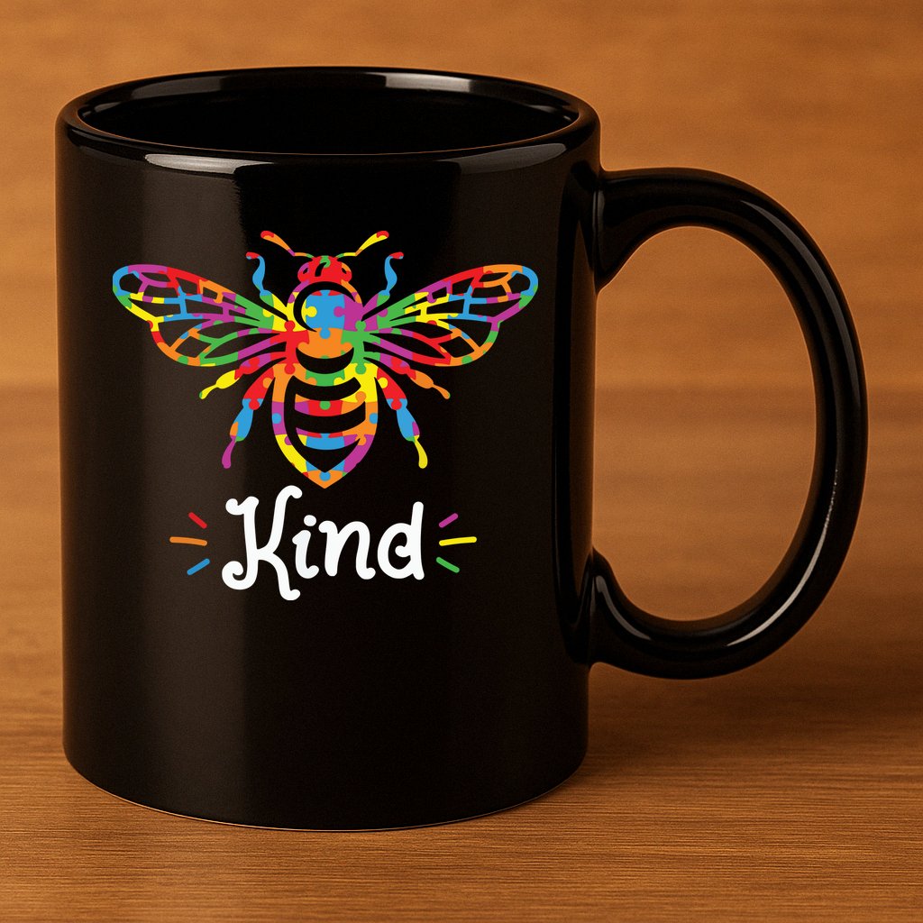 Be Kind Autism Awareness Autism Bee Kind 11oz C Handle Ceramic Mug