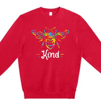 Be Kind Autism Awareness Autism Bee Kind Premium Crewneck Sweatshirt