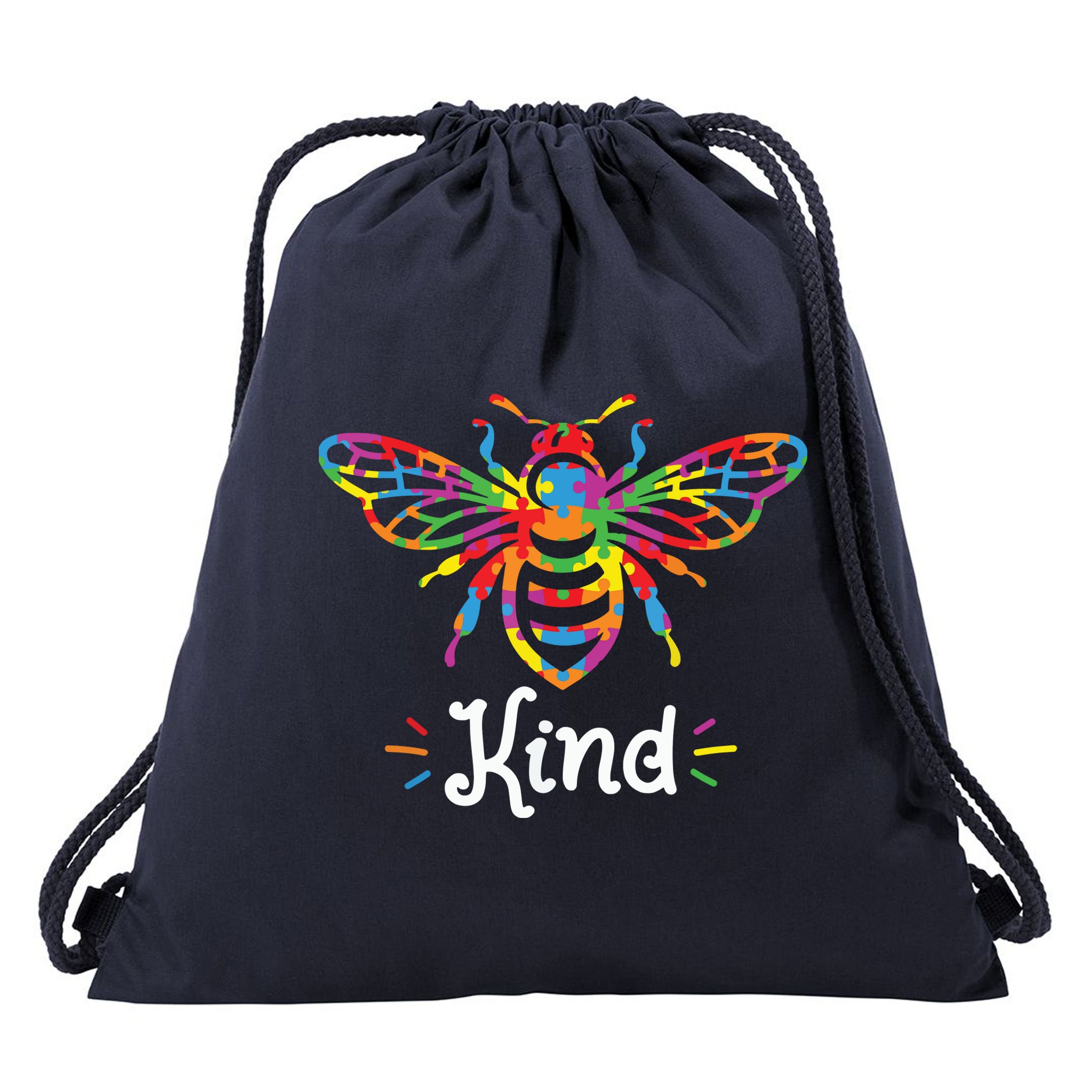 Be Kind Autism Awareness Autism Bee Kind Drawstring Bag