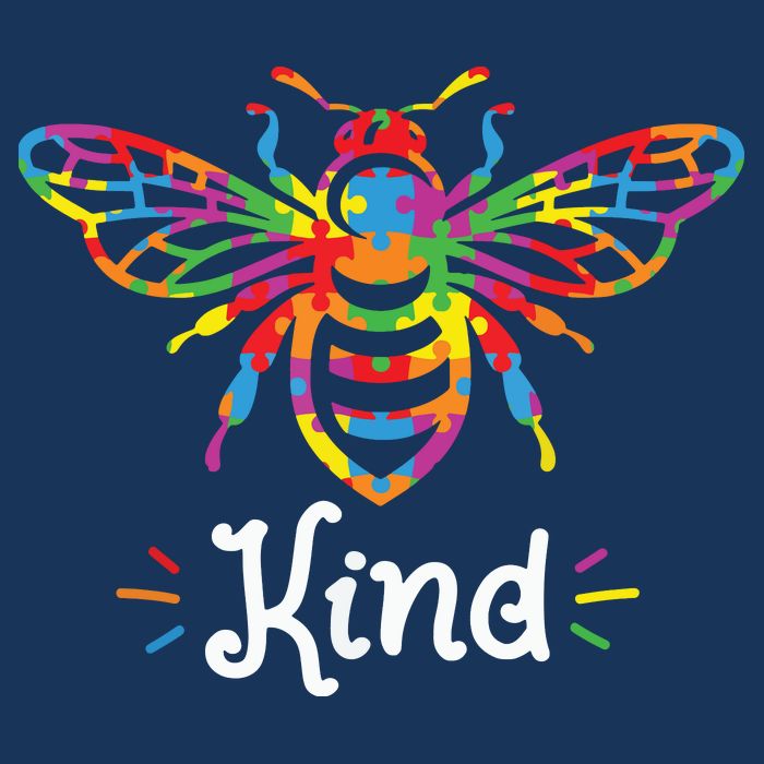 Be Kind Autism Awareness Autism Bee Kind Drawstring Bag
