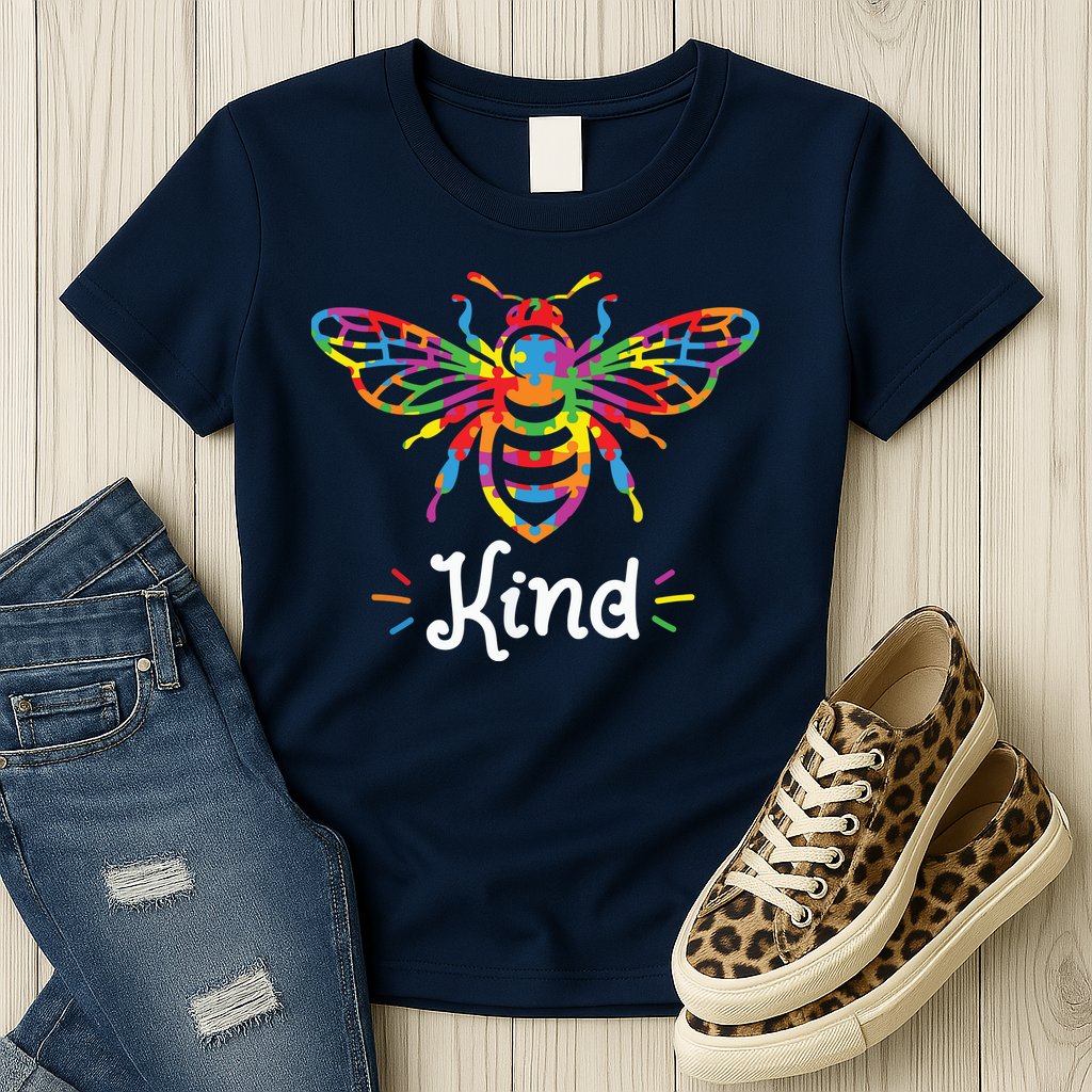 Be Kind Autism Awareness Autism Bee Kind Womens T-Shirt
