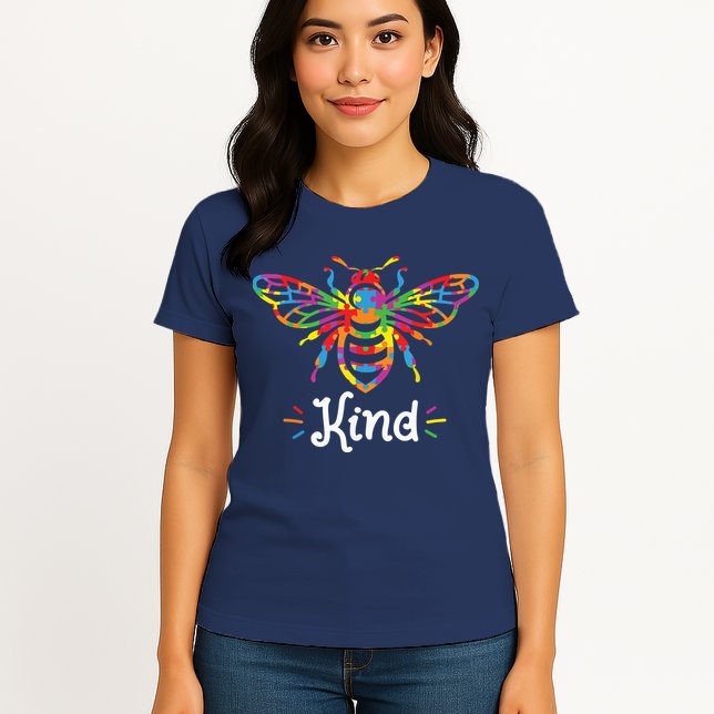 Be Kind Autism Awareness Autism Bee Kind Womens T-Shirt