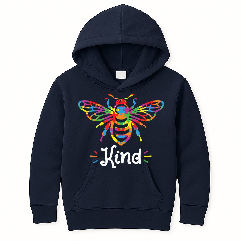 Be Kind Autism Awareness Autism Bee Kind Kids Hoodie