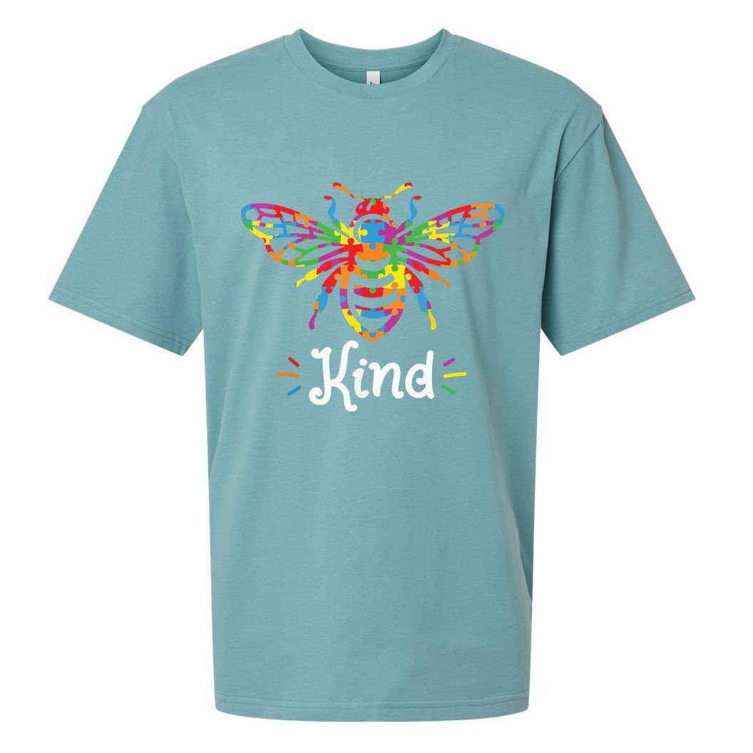 Be Kind Autism Awareness Autism Bee Kind Sueded Cloud Jersey T-Shirt