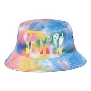 Be Kind Asl Alphabet American Sign Language Gift Tie Dye Newport Bucket Hat