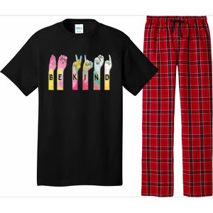 Be Kind Asl Alphabet American Sign Language Gift Pajama Set