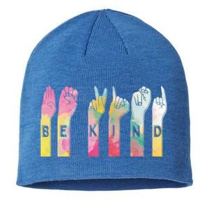 Be Kind Asl Alphabet American Sign Language Gift Sustainable Beanie