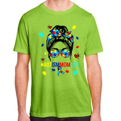 Be Kind Autism Awareness Messy Bun Proud Autism Mom Life Meaningful Gift Adult ChromaSoft Performance T-Shirt