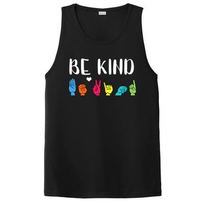 Be Kind Asl American Sign Language Cute Kindness Gift PosiCharge Competitor Tank