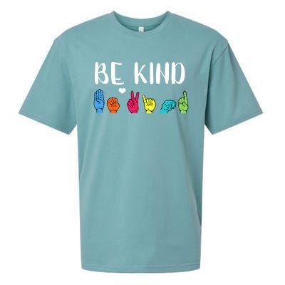 Be Kind Asl American Sign Language Cute Kindness Gift Sueded Cloud Jersey T-Shirt