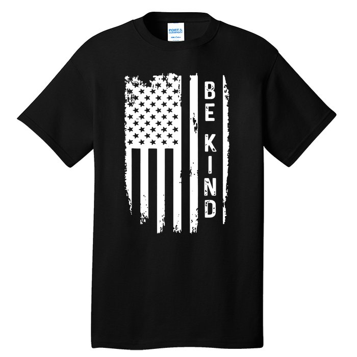 Be Kind American Flag Anti Bullying Unity Day Orange Tall T-Shirt