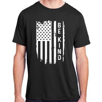 Be Kind American Flag Anti Bullying Unity Day Orange Adult ChromaSoft Performance T-Shirt