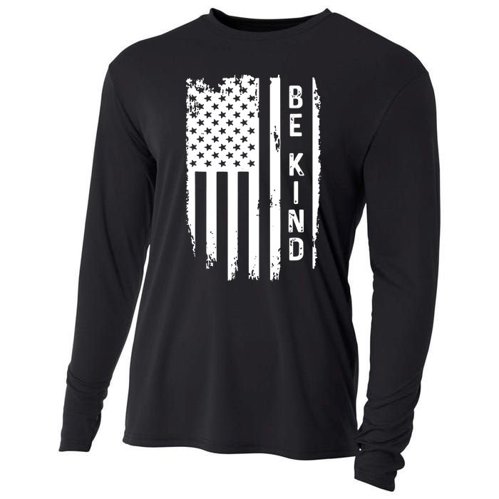 Be Kind American Flag Anti Bullying Unity Day Orange Cooling Performance Long Sleeve Crew