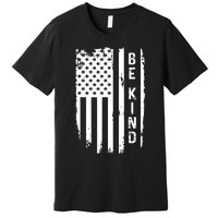 Be Kind American Flag Anti Bullying Unity Day Orange Premium T-Shirt