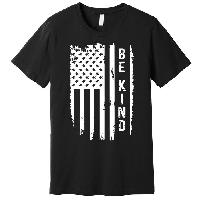 Be Kind American Flag Anti Bullying Unity Day Orange Premium T-Shirt