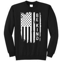 Be Kind American Flag Anti Bullying Unity Day Orange Tall Sweatshirt