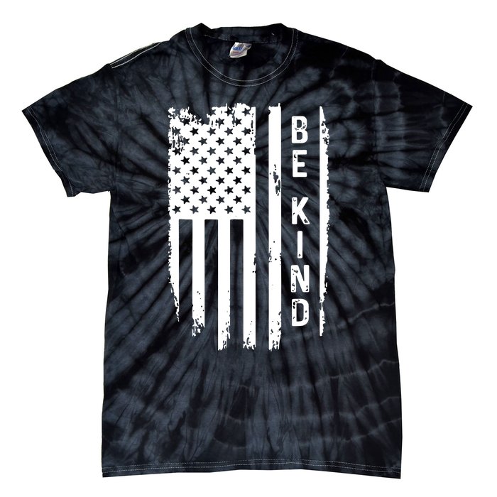 Be Kind American Flag Anti Bullying Unity Day Orange Tie-Dye T-Shirt