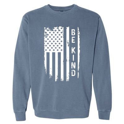 Be Kind American Flag Anti Bullying Unity Day Orange Garment-Dyed Sweatshirt