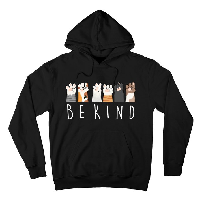 Be Kind Asl Sign Language Kindness Cat Paws Finger Signs Hoodie