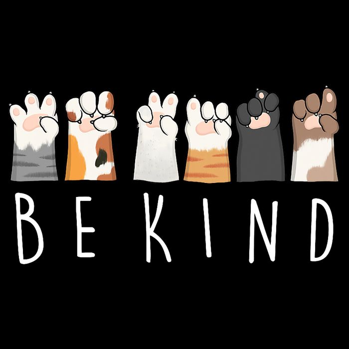 Be Kind Asl Sign Language Kindness Cat Paws Finger Signs Backpack