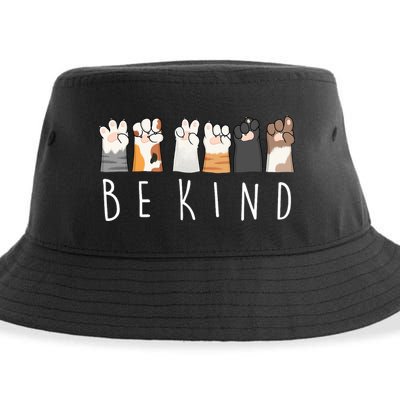 Be Kind Asl Sign Language Kindness Cat Paws Finger Signs Sustainable Bucket Hat