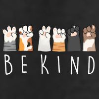 Be Kind Asl Sign Language Kindness Cat Paws Finger Signs Beanie