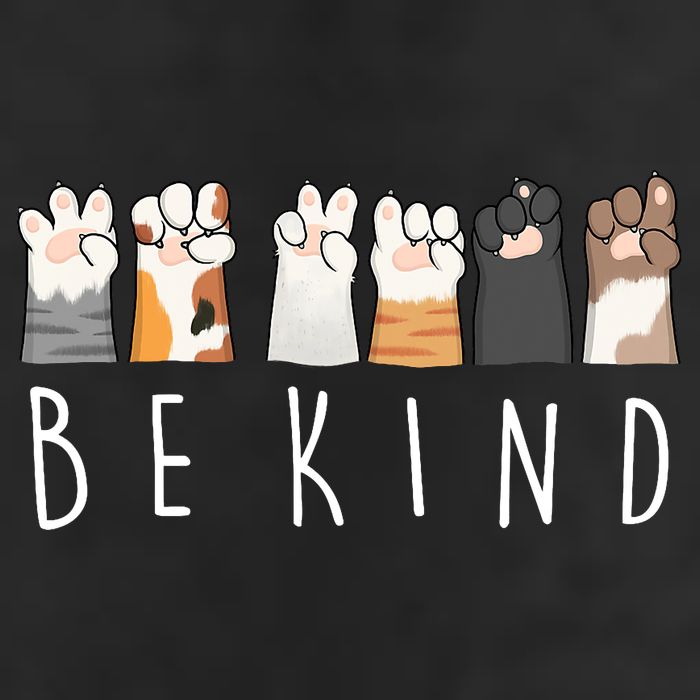 Be Kind Asl Sign Language Kindness Cat Paws Finger Signs Beanie