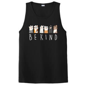 Be Kind Asl Sign Language Kindness Cat Paws Finger Signs PosiCharge Competitor Tank