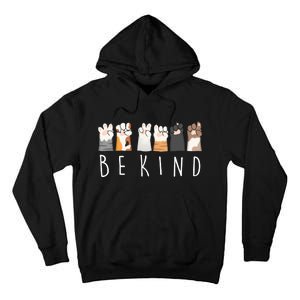 Be Kind Asl Sign Language Kindness Cat Paws Finger Signs Tall Hoodie