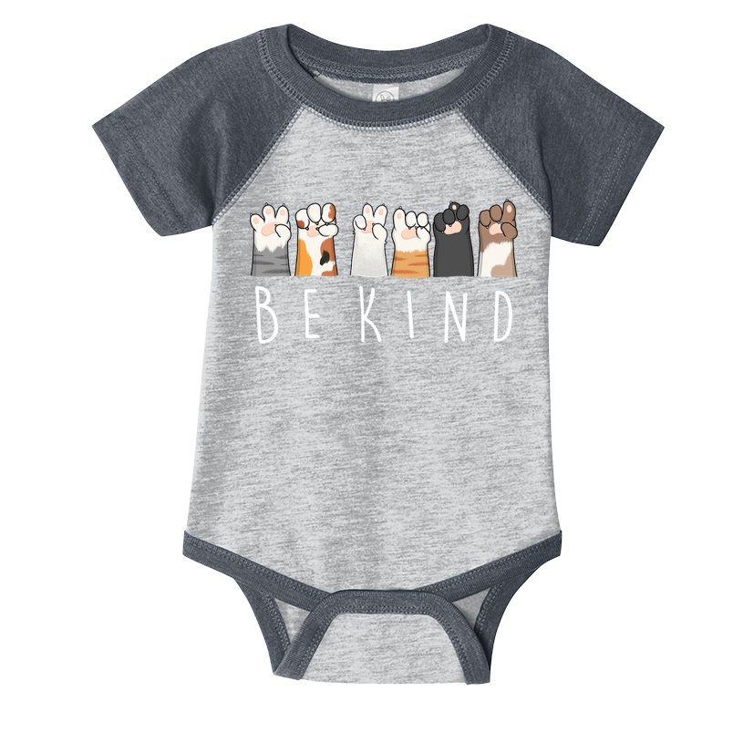 Be Kind Asl Sign Language Kindness Cat Paws Finger Signs Infant Baby Jersey Bodysuit