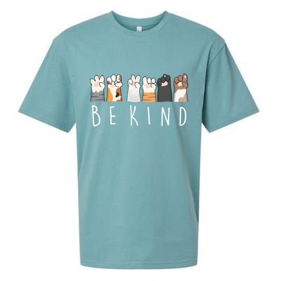 Be Kind Asl Sign Language Kindness Cat Paws Finger Signs Sueded Cloud Jersey T-Shirt