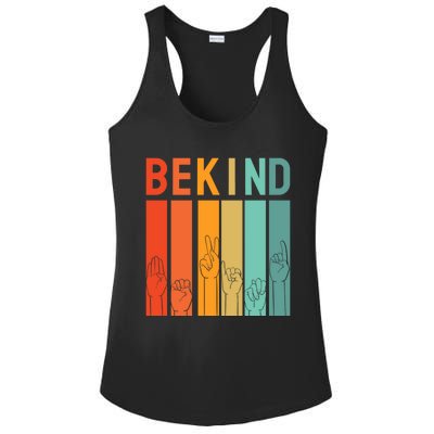 Be Kind Asl Sign Language Anti Bullying Day Kindness Unity Gift Ladies PosiCharge Competitor Racerback Tank