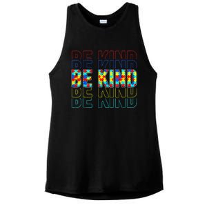 Be Kind Autism Awareness Special Education Autism Teacher Ladies PosiCharge Tri-Blend Wicking Tank