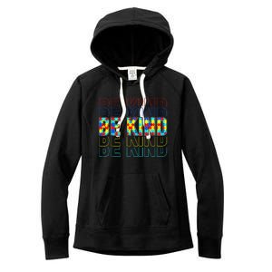 Be Kind Autism Awareness Special Education Autism Teacher Women's Fleece Hoodie