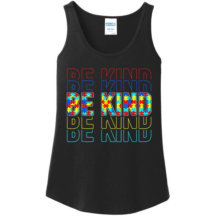 Be Kind Autism Awareness Special Education Autism Teacher Ladies Essential Tank