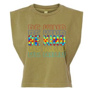 Be Kind Autism Awareness Special Education Autism Teacher Garment-Dyed Women's Muscle Tee