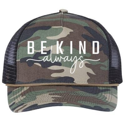 Be Kind Always Women Letter Print Inspirational Retro Rope Trucker Hat Cap