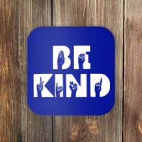 Be Kind Asl Sign Language Deaf Interpreter Gift Coaster