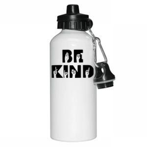 Be Kind Asl Sign Language Deaf Interpreter Gift Aluminum Water Bottle