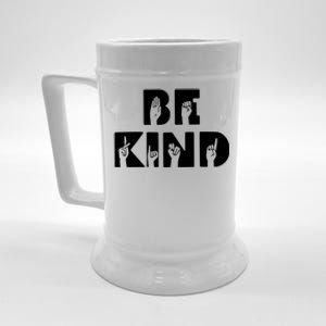 Be Kind Asl Sign Language Deaf Interpreter Gift Beer Stein