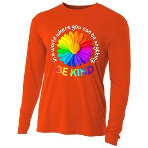 Be Kind AntiBullying Kindness Orange Unity Day Sunflower Cooling Performance Long Sleeve Crew