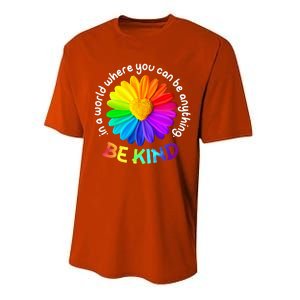 Be Kind AntiBullying Kindness Orange Unity Day Sunflower Performance Sprint T-Shirt