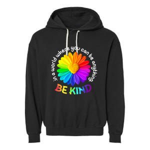 Be Kind AntiBullying Kindness Orange Unity Day Sunflower Garment-Dyed Fleece Hoodie