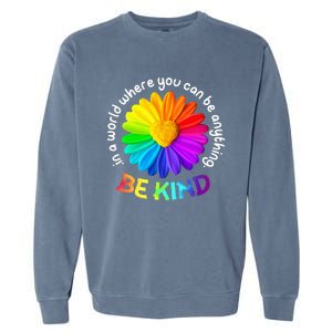 Be Kind AntiBullying Kindness Orange Unity Day Sunflower Garment-Dyed Sweatshirt